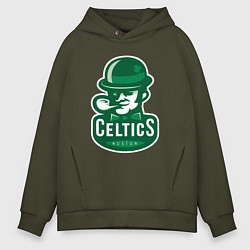 Толстовка оверсайз мужская Celtics Team, цвет: хаки