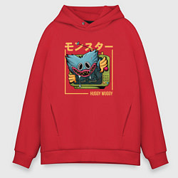 Толстовка оверсайз мужская Japan Huggy Wuggy, цвет: красный