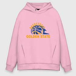 Толстовка оверсайз мужская Golden State Basketball, цвет: светло-розовый