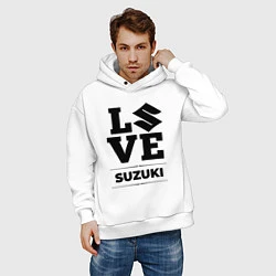 Толстовка оверсайз мужская Suzuki Love Classic, цвет: белый — фото 2