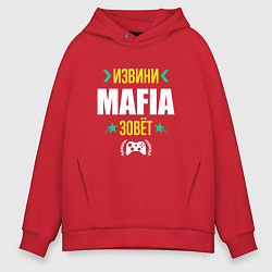 Толстовка оверсайз мужская Извини Mafia Зовет, цвет: красный
