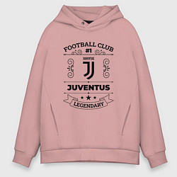 Толстовка оверсайз мужская Juventus: Football Club Number 1 Legendary, цвет: пыльно-розовый