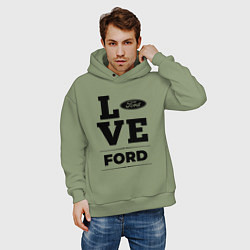 Толстовка оверсайз мужская Ford Love Classic, цвет: авокадо — фото 2