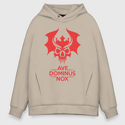 Толстовка оверсайз мужская Ave Dominus Nox клич повелителей ночи, цвет: миндальный