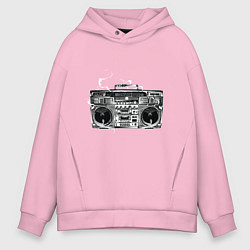 Толстовка оверсайз мужская Wu-Tang Boombox, цвет: светло-розовый