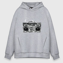 Толстовка оверсайз мужская Wu-Tang Boombox, цвет: меланж