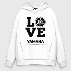 Толстовка оверсайз мужская Yamaha Love Classic, цвет: белый