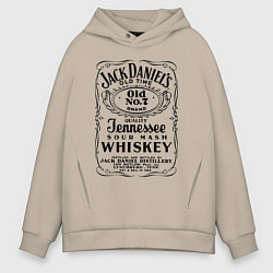 Толстовка оверсайз мужская Виски Джек Дэниелс, цвет: миндальный