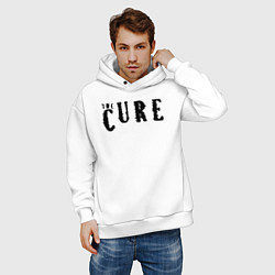 Толстовка оверсайз мужская The Cure лого, цвет: белый — фото 2