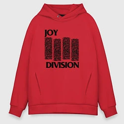 Толстовка оверсайз мужская Joy Division - rock, цвет: красный