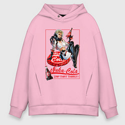 Толстовка оверсайз мужская Nuka - cola girl, цвет: светло-розовый