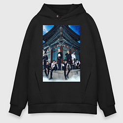 Толстовка оверсайз мужская Stray Kids Thunderous, цвет: черный