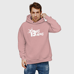 Толстовка оверсайз мужская Bigbang logo, цвет: пыльно-розовый — фото 2