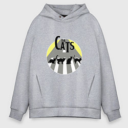 Толстовка оверсайз мужская The Cats, цвет: меланж
