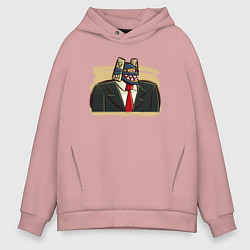 Толстовка оверсайз мужская Шадоу Шаман мем, цвет: пыльно-розовый