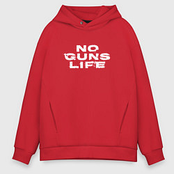 Толстовка оверсайз мужская No Guns Life лого, цвет: красный