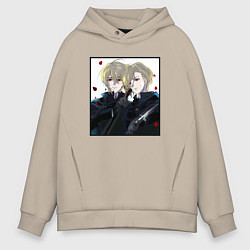 Толстовка оверсайз мужская Братья Мориарти, цвет: миндальный