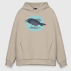 Толстовка оверсайз мужская Ворoн, цвет: миндальный