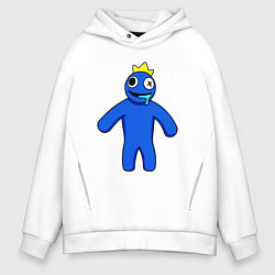 Толстовка оверсайз мужская Синий из Роблокс, цвет: белый
