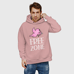 Толстовка оверсайз мужская Cupid free zone, цвет: пыльно-розовый — фото 2