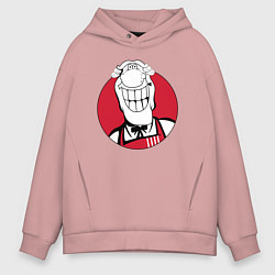 Толстовка оверсайз мужская Доктор Ливси - KFC Edition, цвет: пыльно-розовый