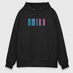 Толстовка оверсайз мужская Nmixx kpop группа, цвет: черный