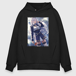 Толстовка оверсайз мужская Vladilena Milize - 86, цвет: черный