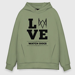 Толстовка оверсайз мужская Watch Dogs love classic, цвет: авокадо