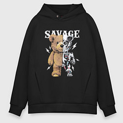 Толстовка оверсайз мужская Savage Bear, цвет: черный