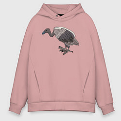 Толстовка оверсайз мужская Стервятник, цвет: пыльно-розовый