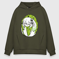 Толстовка оверсайз мужская Капуста-Нахида, цвет: хаки