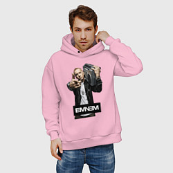 Толстовка оверсайз мужская Eminem boombox, цвет: светло-розовый — фото 2