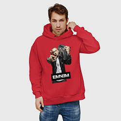 Толстовка оверсайз мужская Eminem boombox, цвет: красный — фото 2
