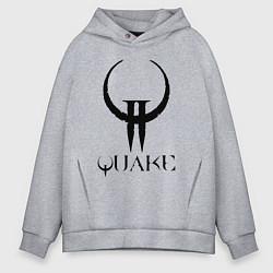 Толстовка оверсайз мужская Quake II logo, цвет: меланж