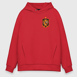 Толстовка оверсайз мужская Сборная Испании логотип, цвет: красный