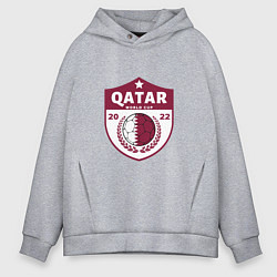 Толстовка оверсайз мужская Qatar - World Cup, цвет: меланж
