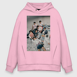 Толстовка оверсайз мужская Stray Kids Maxident, цвет: светло-розовый