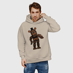 Толстовка оверсайз мужская Фредди сломан, цвет: миндальный — фото 2