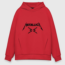 Толстовка оверсайз мужская Metallica, цвет: красный