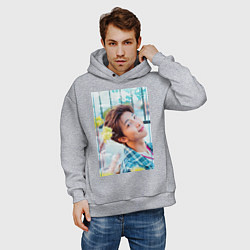 Толстовка оверсайз мужская Handsome Namjoon, цвет: меланж — фото 2