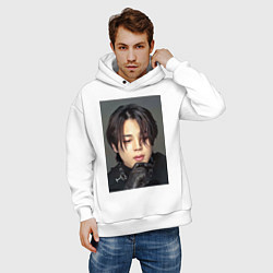 Толстовка оверсайз мужская Handsome Jimin, цвет: белый — фото 2