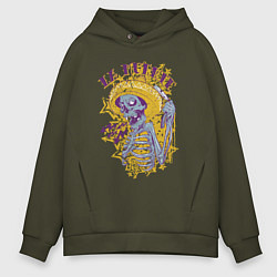 Толстовка оверсайз мужская La Muerte, цвет: хаки