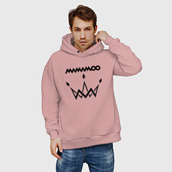 Толстовка оверсайз мужская Mamamoo emblem, цвет: пыльно-розовый — фото 2