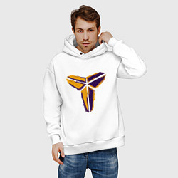 Толстовка оверсайз мужская Kobe logo, цвет: белый — фото 2