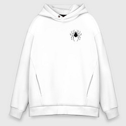 Толстовка оверсайз мужская Лого паука, цвет: белый