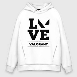 Толстовка оверсайз мужская Valorant love classic, цвет: белый