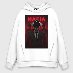 Толстовка оверсайз мужская Мафия анонимусов, цвет: белый