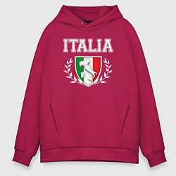 Толстовка оверсайз мужская Italy map, цвет: маджента
