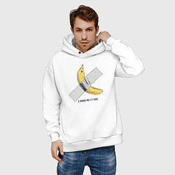Толстовка оверсайз мужская 1000000 and its your banana, цвет: белый — фото 2