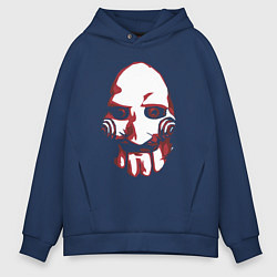 Толстовка оверсайз мужская Saw mask, цвет: тёмно-синий
